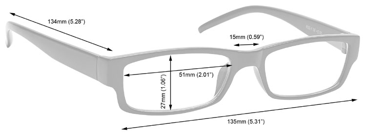 Reading Glasses Dimensions 32