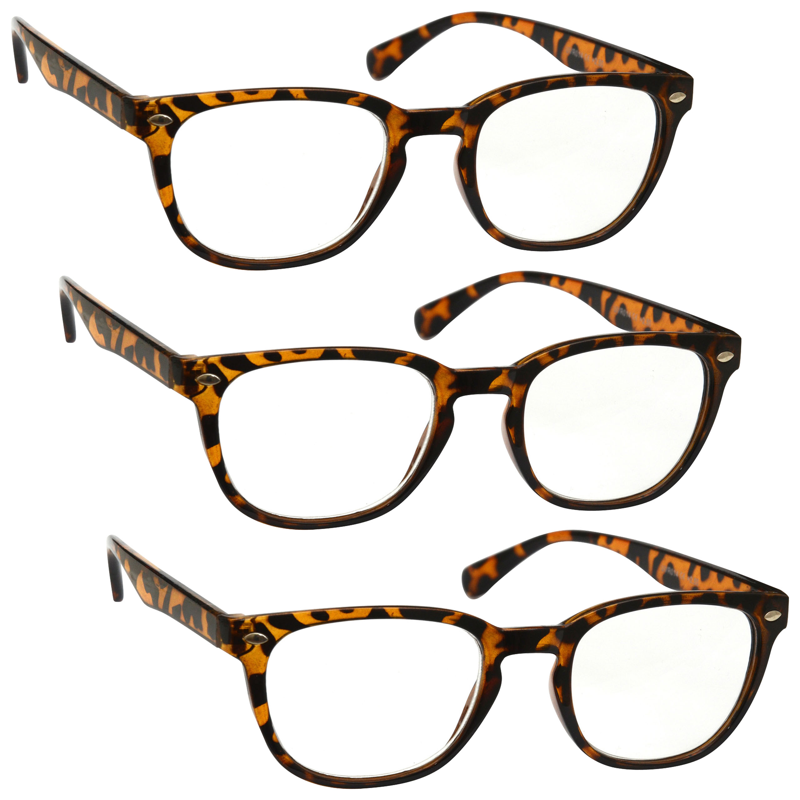 Value 3 Packs Reading Glasses Mens Womens Spring Hinges UV Reader RRR14 - Picture 4 of 6