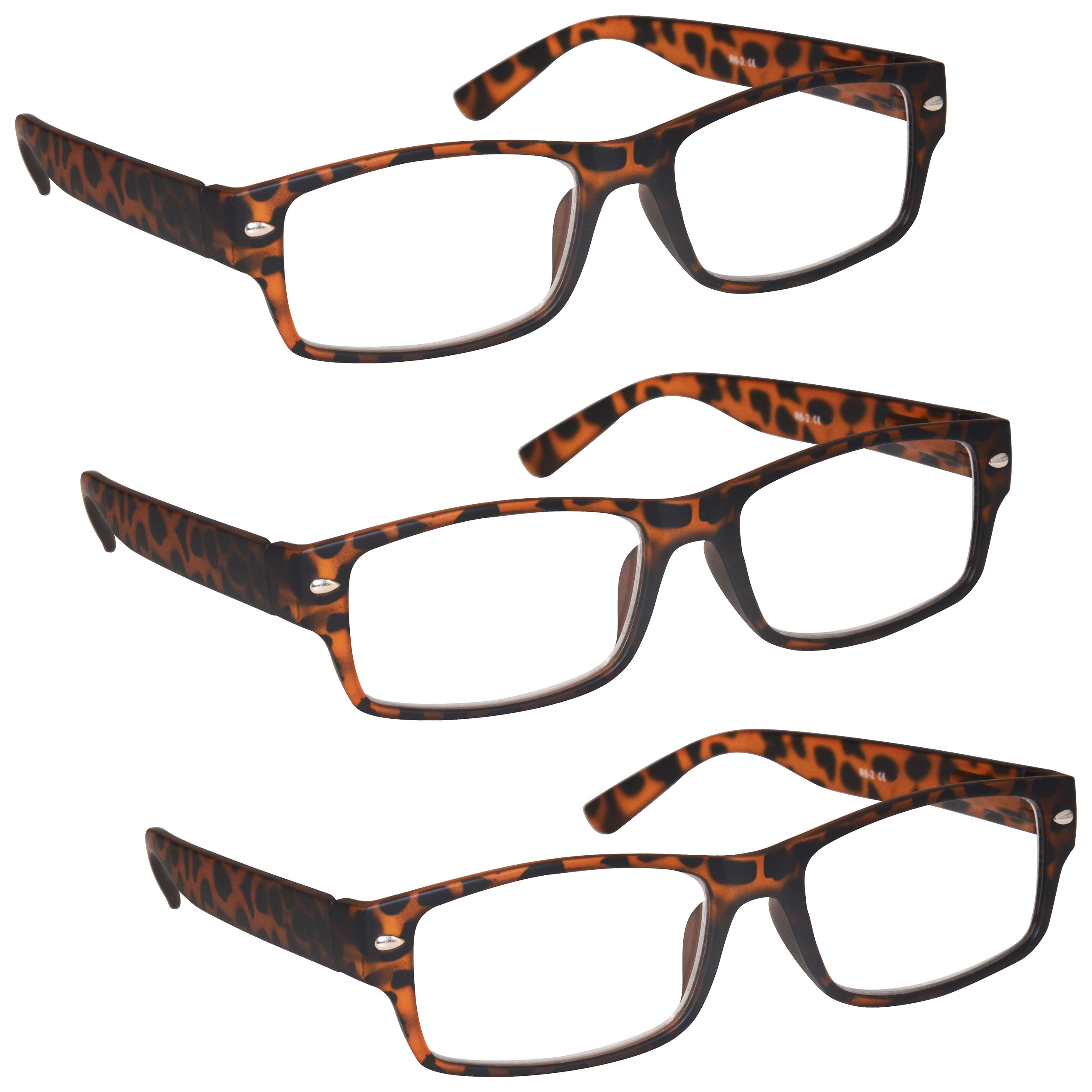3 Packs Mens Large Designer Style Reading Glasses Spring Hinges Uv Reader Rrr6 Ebay