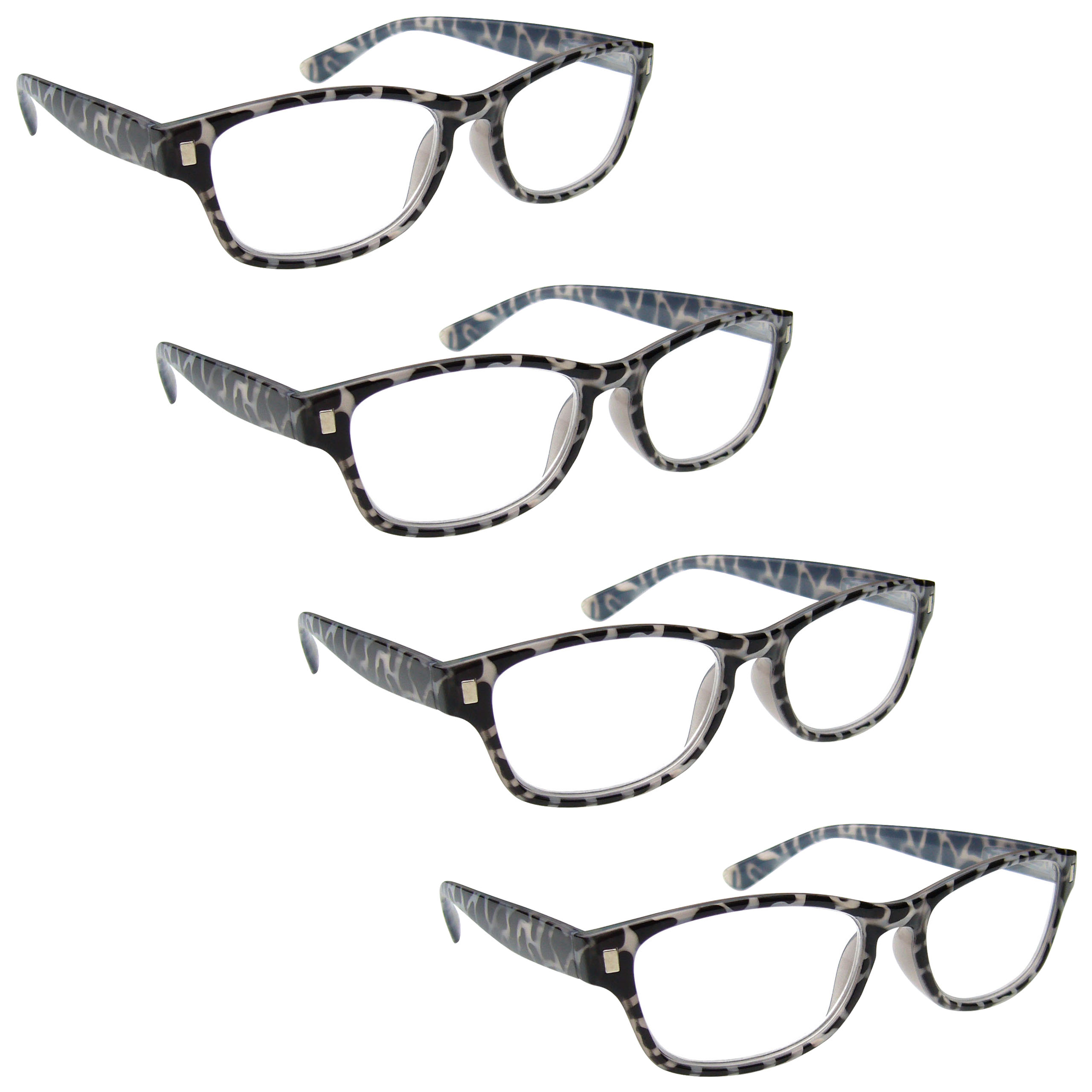 Value 4 Packs Mens Womens Reading Glasses Spring Hinges UV Reader RRRR10 - Picture 3 of 8