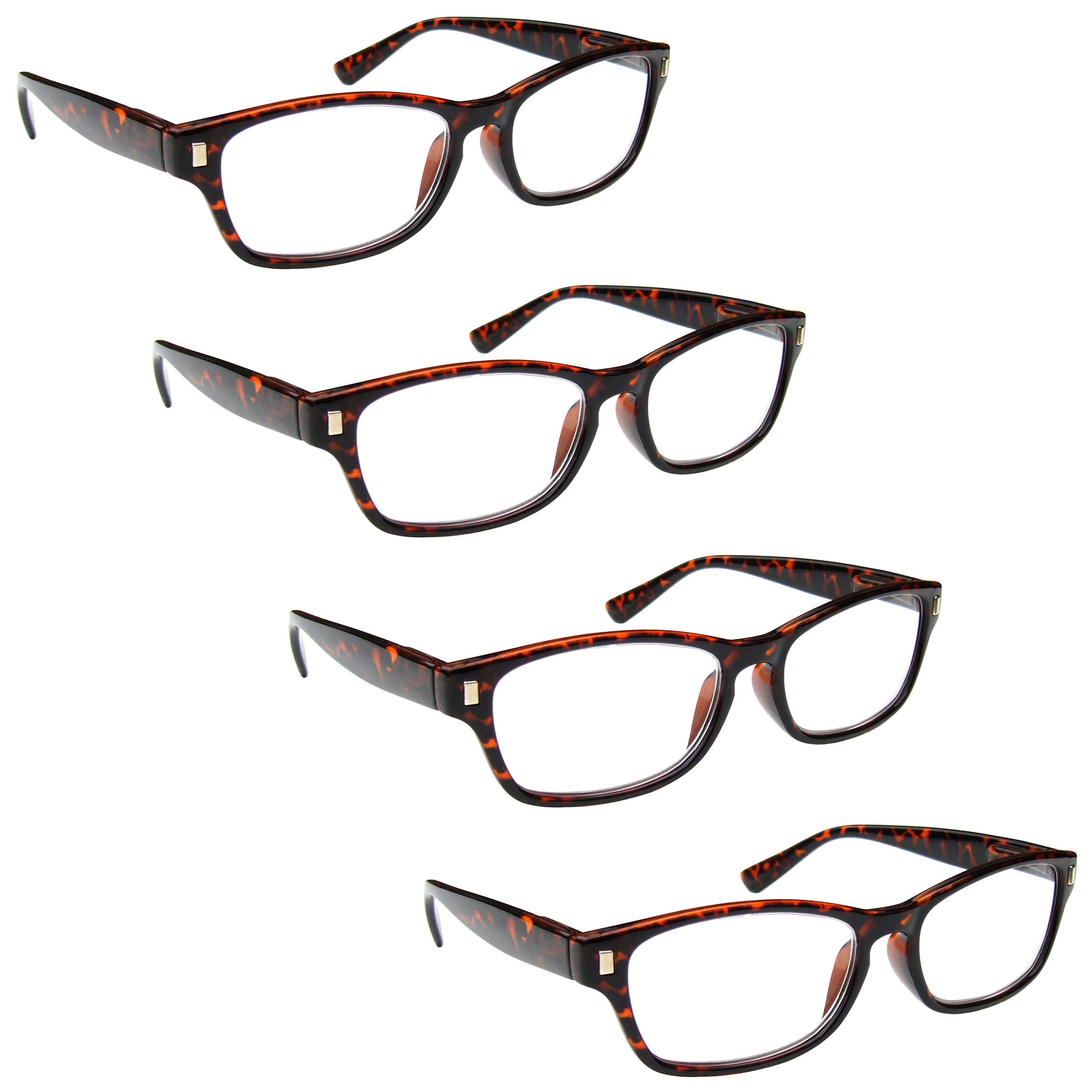 Value 4 Packs Mens Womens Reading Glasses Spring Hinges UV Reader RRRR10 - Picture 2 of 8