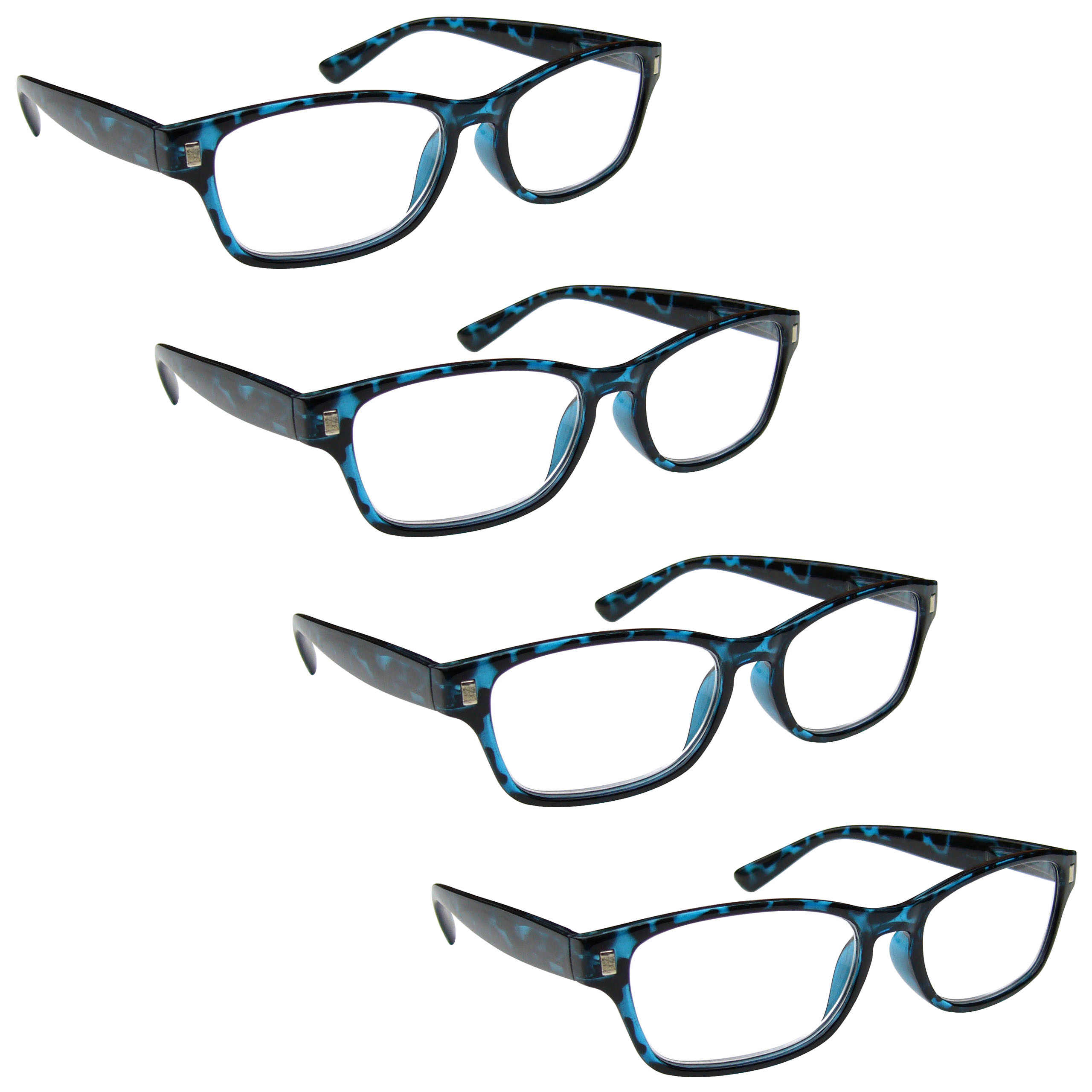 Value 4 Packs Mens Womens Reading Glasses Spring Hinges UV Reader RRRR10 - Picture 4 of 8
