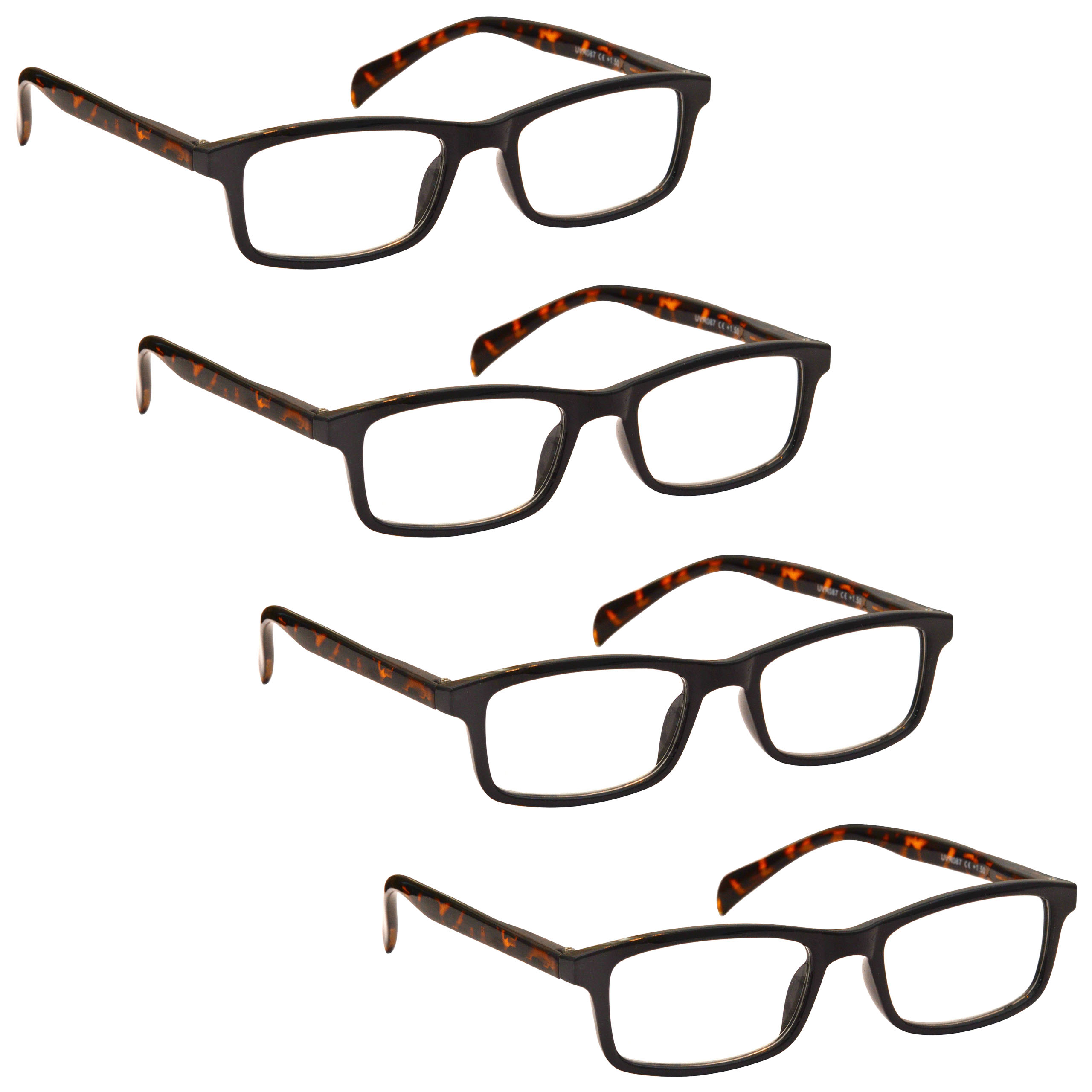 Mens Womens Reading Glasses Spring Hinges UV Reader R87 - Picture 3 of 7