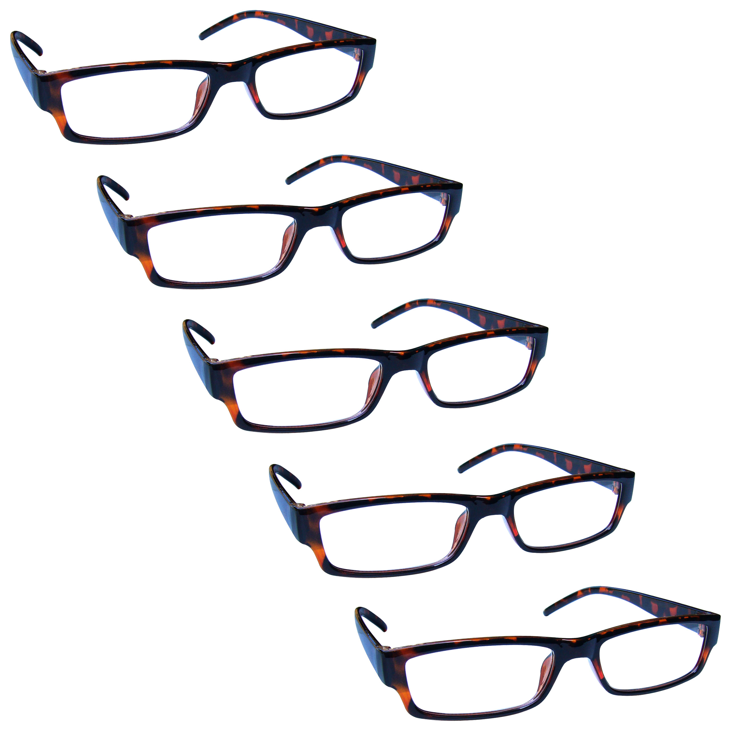 Value Multi 5 Packs Reading Glasses Mens Womens Lightweight UV Reader ...
