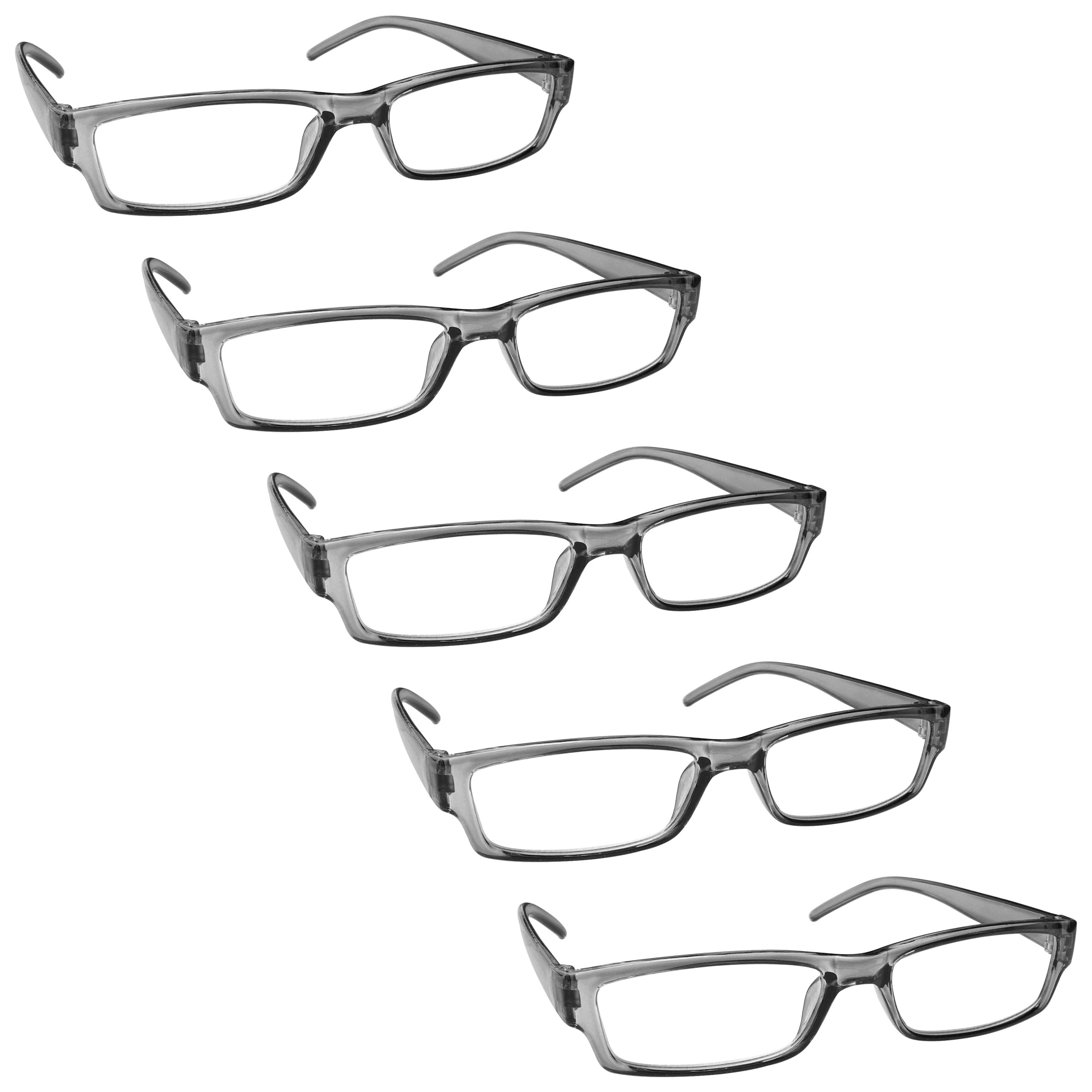 Value Multi 5 Packs Reading Glasses Mens Womens Lightweight UV Reader ...