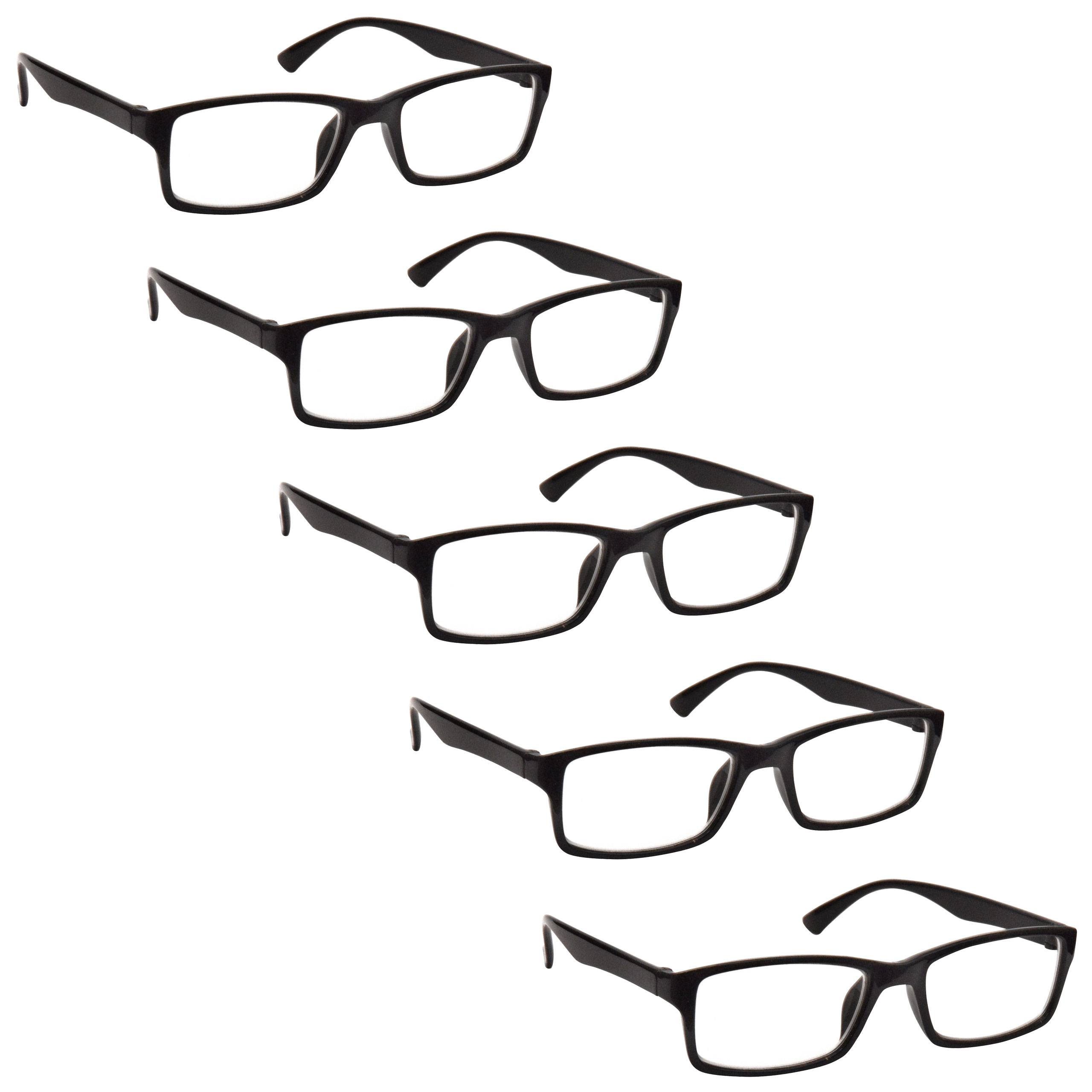 5-Pack Ladies Reading Glasses Includes Sunshine Readers for Women 